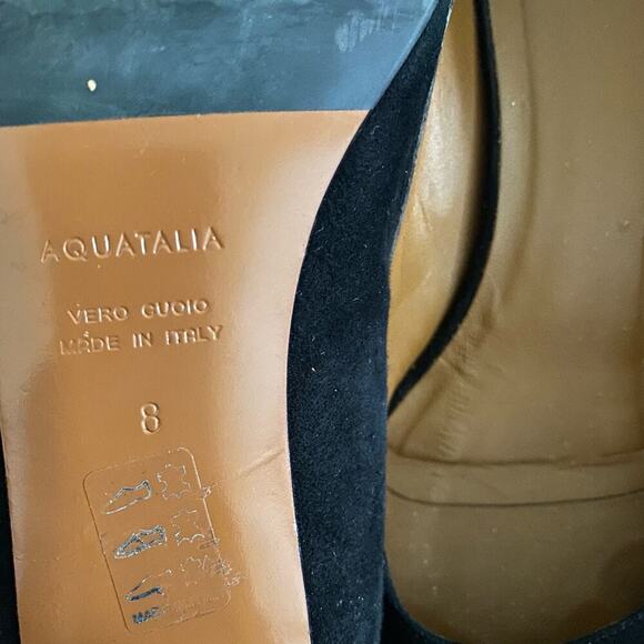 Aquatalia black suede pumps size 8 - Picture 7 of 7